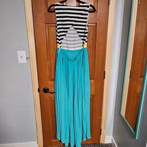 Double Zero Striped Bodice Maxi Dress